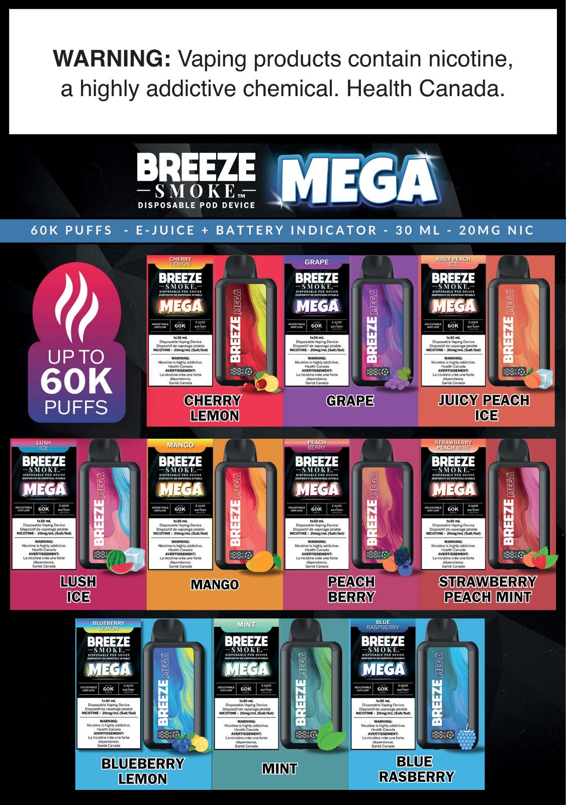 BREEZE MEGA 60K  Windsor Vape