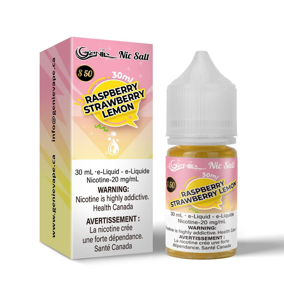 Genie e-juice liquid salt nic 20 mg raspberry strawberry lemon