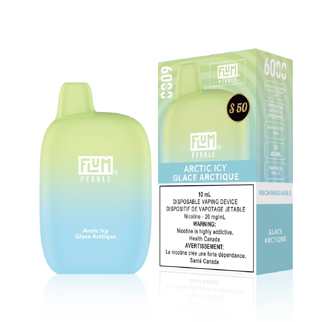 FLUM - 6000 PUFFS RECHAREABLE VAPE ARCTIC ICY, $19.99