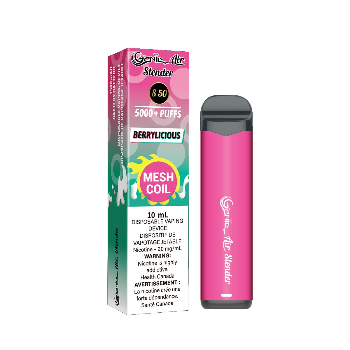 GENIE AIR SLENDER BOX - BERRYLICIOUS (10 pc / box)