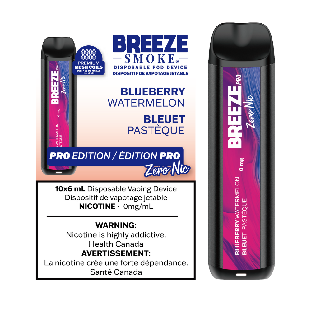 BREEZE PRO ZERO NIC - BLUEBERRY WATERMELON