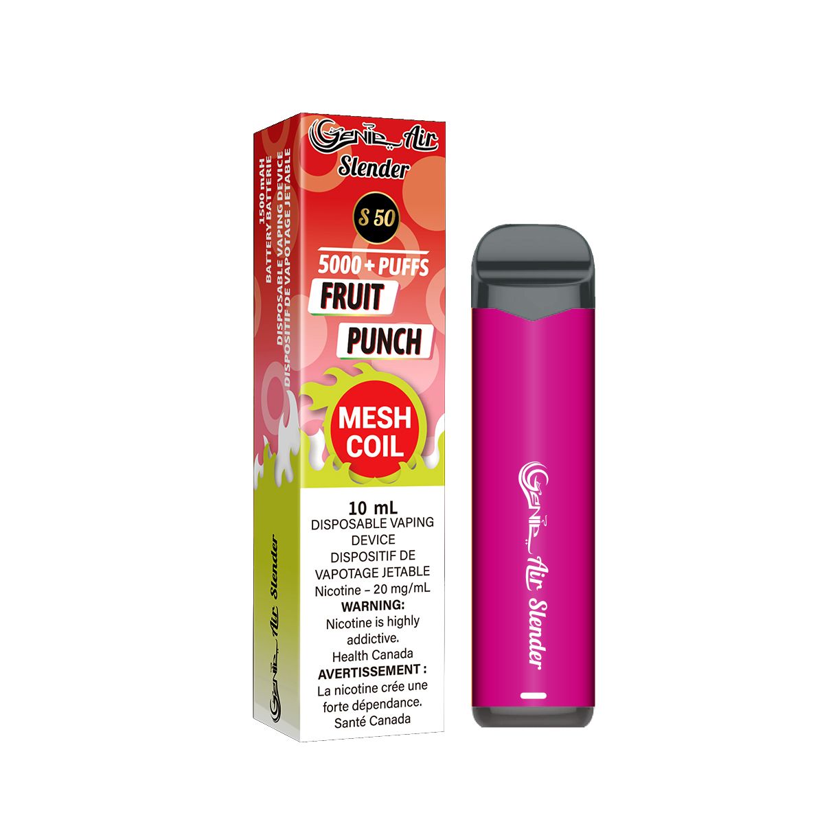 GENIE AIR SLENDER BOX - FRUIT PUNCH (10 Pc /box)