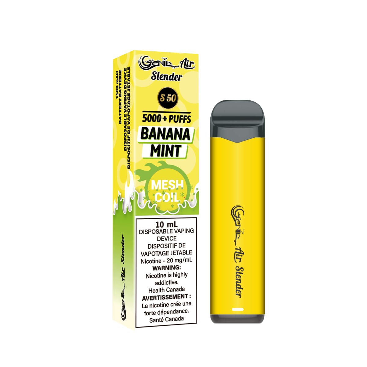 GENIE AIR SLENDER - BANANA MINT (10 pc / box)