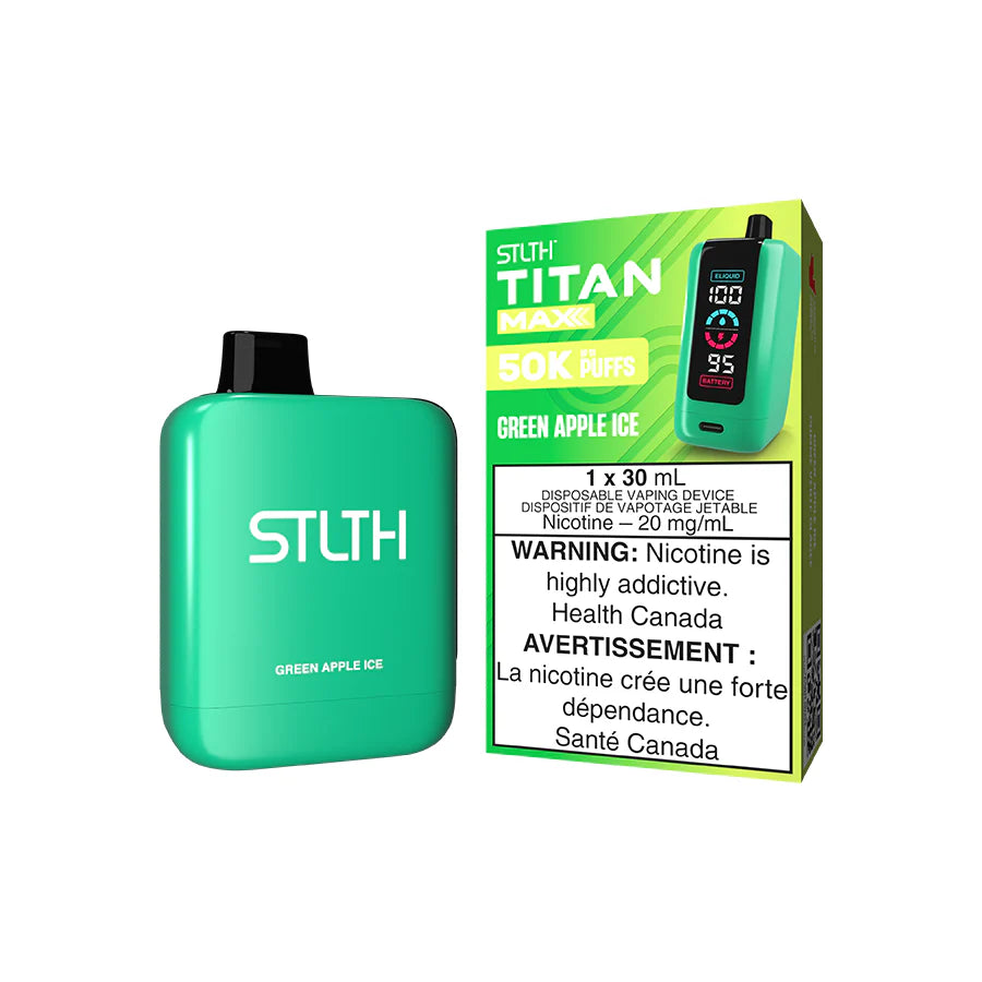 STLTH TITAN MAX 50000 - GREEN APPLE ICE