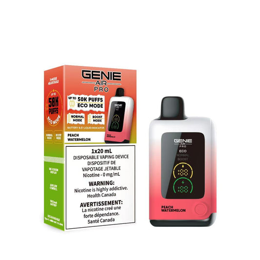 GENIE AIR PRO 50K ZERO NICOTINE BOX - PEACH WATERMELON (10 Pc/Box)