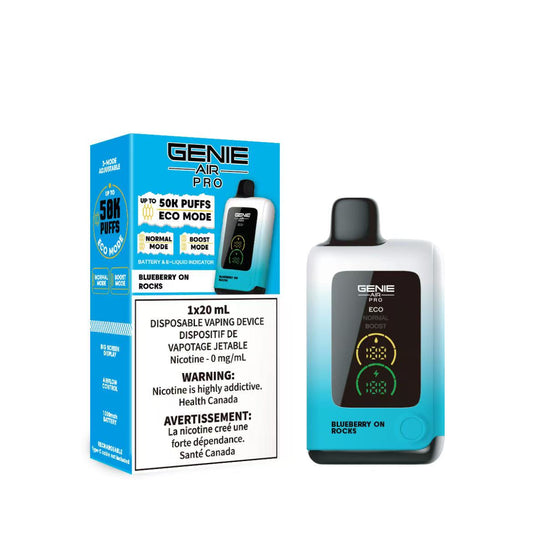 GENIE AIR PRO 50K ZERO NICOTINE BOX - BLUEBERRY ON ROCKS (10 Pc/Box)