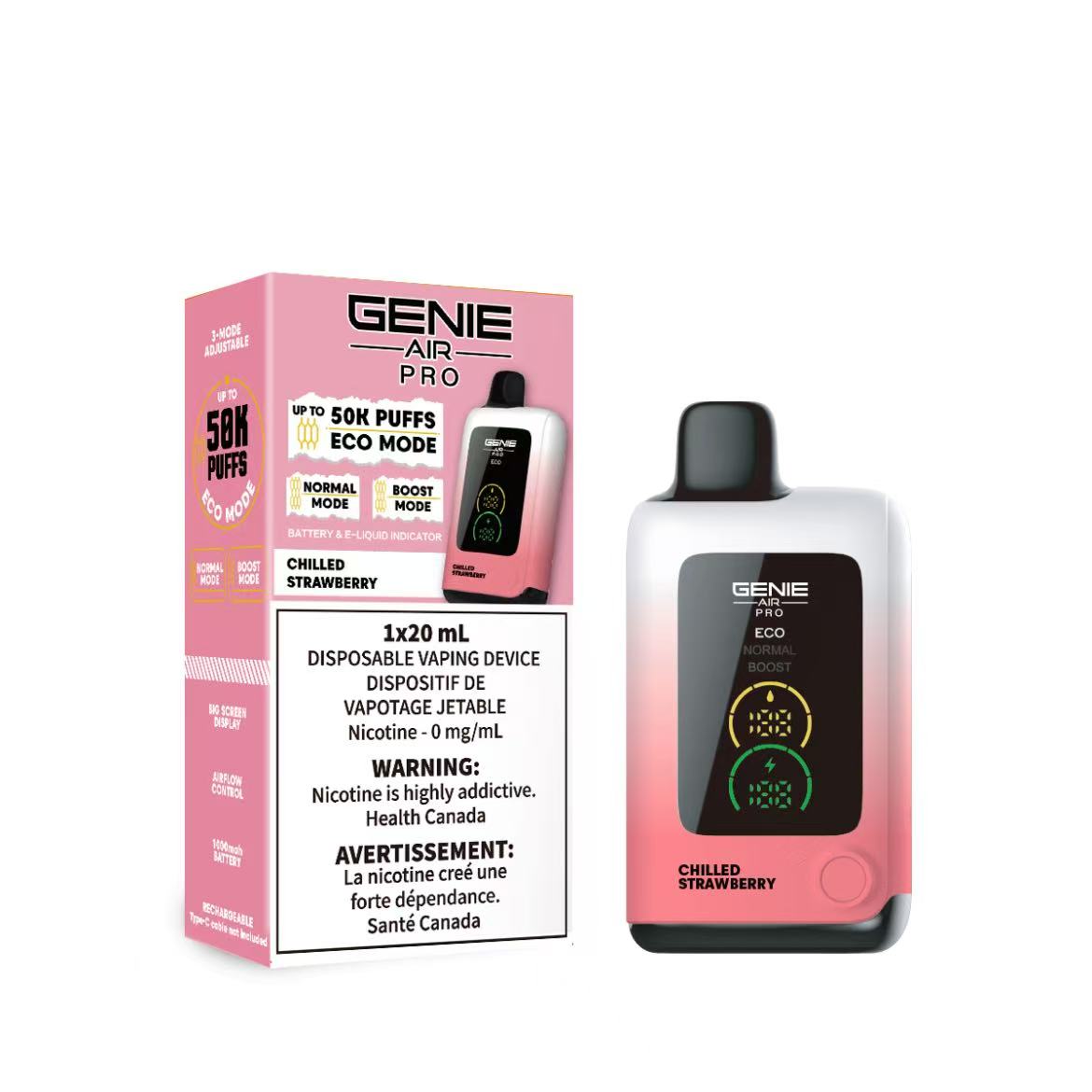 GENIE AIR PRO 50K ZERO NICOTINE - CHILLED STRAWBERRY