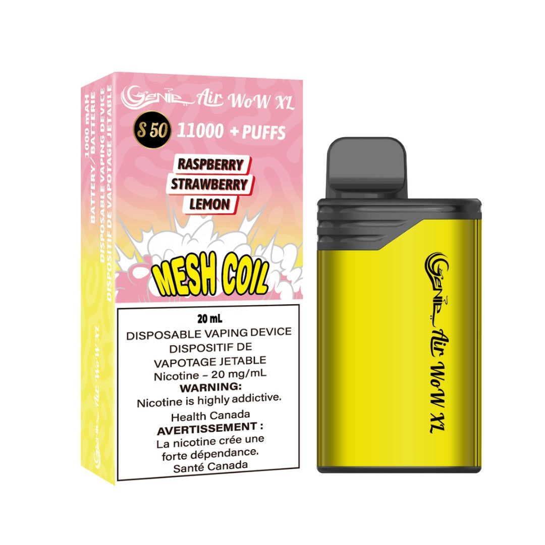 GENIE AIR WOW XL BOX - RASPBERRY STRAWBERRY LEMON (11000) (10Pc/Box)