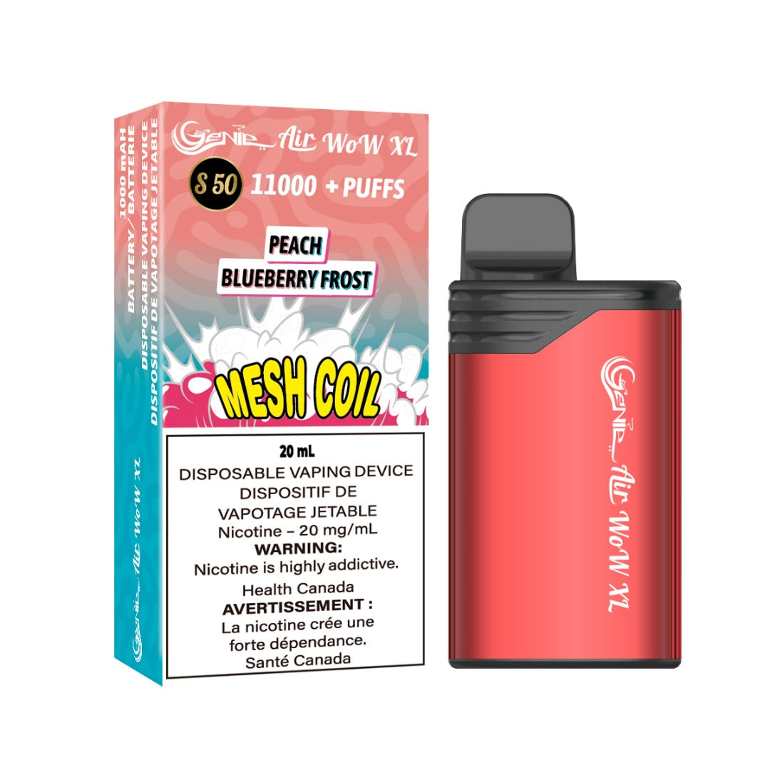 GENIE AIR WOW XL BOX - PEACH BLUEBERRY FROST (11000) (10Pc/Box)