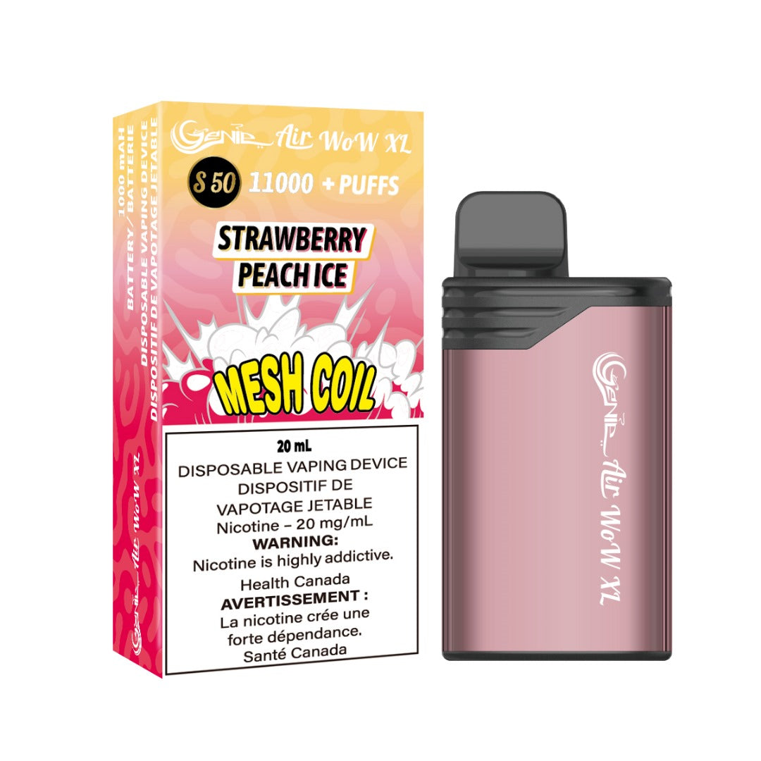 GENIE AIR WOW XL BOX - STRAWBERRY PEACH ICE (11000) (10Pc/Box)