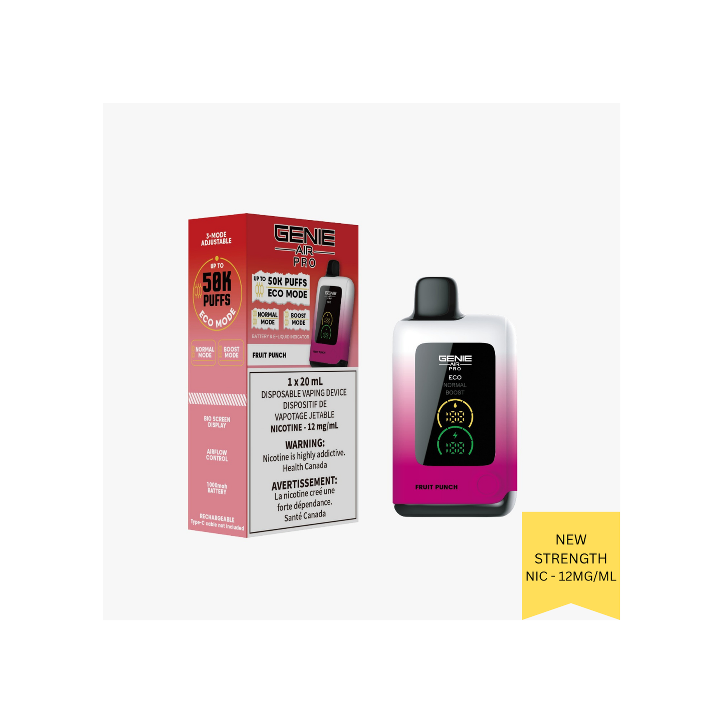 GENIE AIR PRO 50K (12MG/ ML) - FRUIT PUNCH