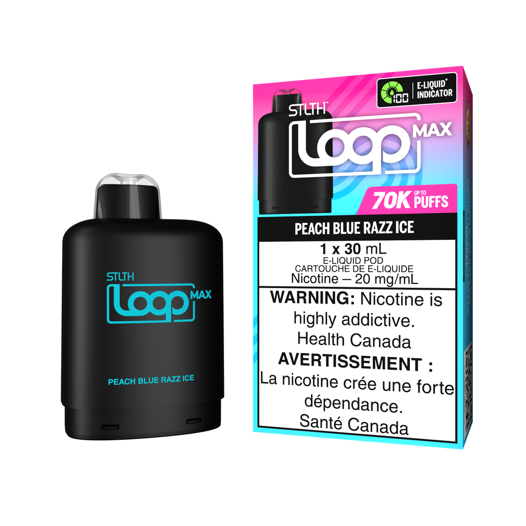 STLTH LOOP MAX 70K PODS - PEACH BLUE RAZZ ICE
