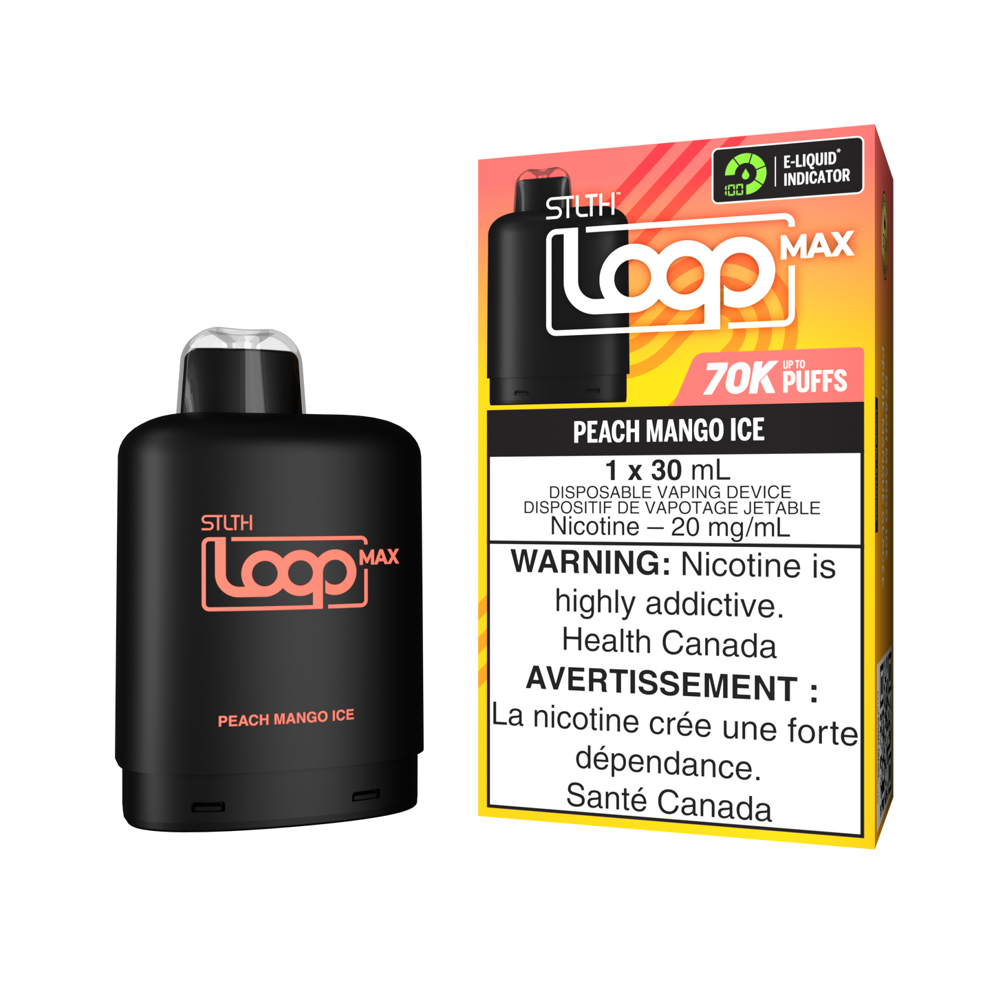 STLTH LOOP MAX 70K PODS - PEACH MANGO ICE