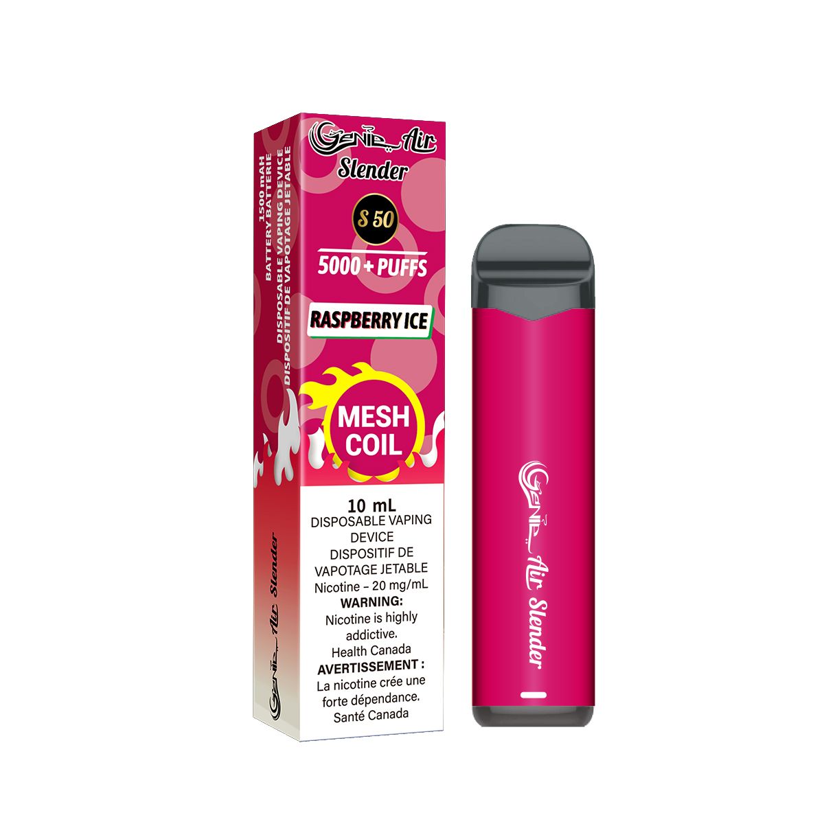 GENIE AIR SLENDER - RASPBERRY ICE (10 pc / box)