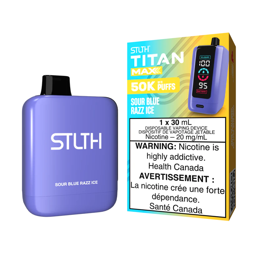 STLTH TITAN MAX 50000 - SOUR BLUE RAZZ ICE