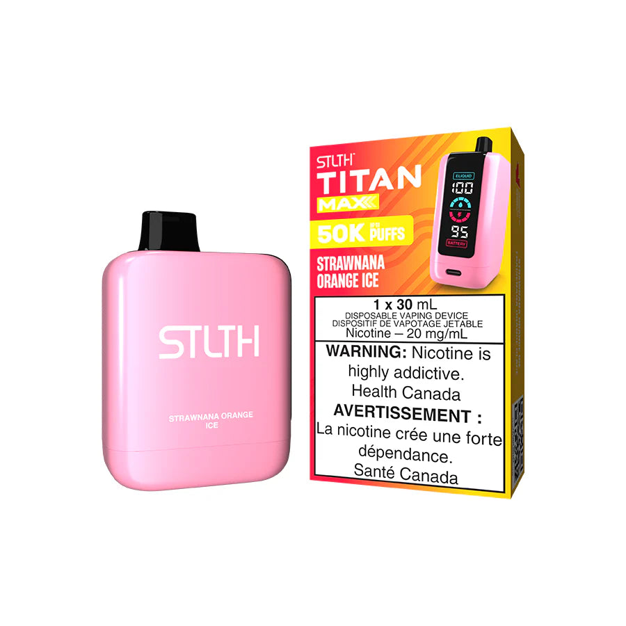 STLTH TITAN MAX 50000 - STRAWNANA ORANGE ICE