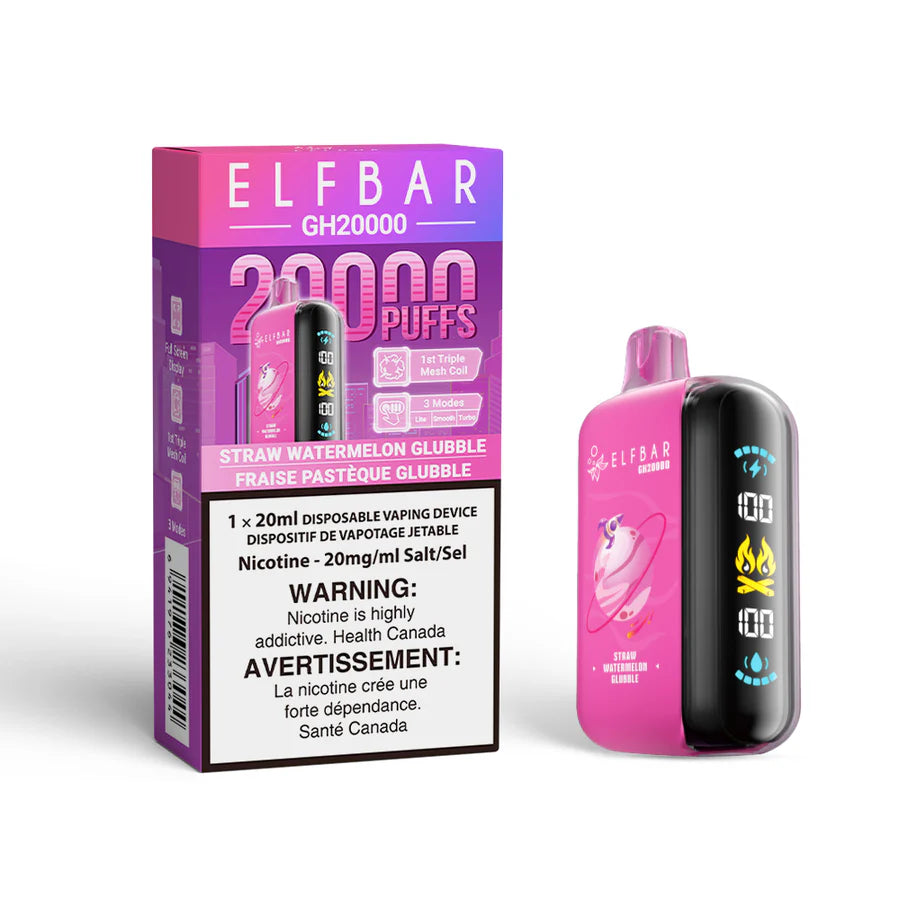 ELFBAR 20000 - STRAW WATERMELON GLUBBLE