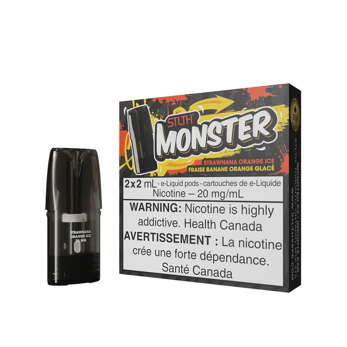 MONSTER PODS - STRAWNANA ORANGE ICE