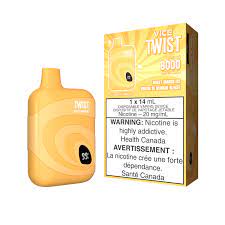VICE TWIST - Upto 8000 Puffs Battery and Liquid Indicator Adjustable Airflow Rechargeable MANGO ICE
