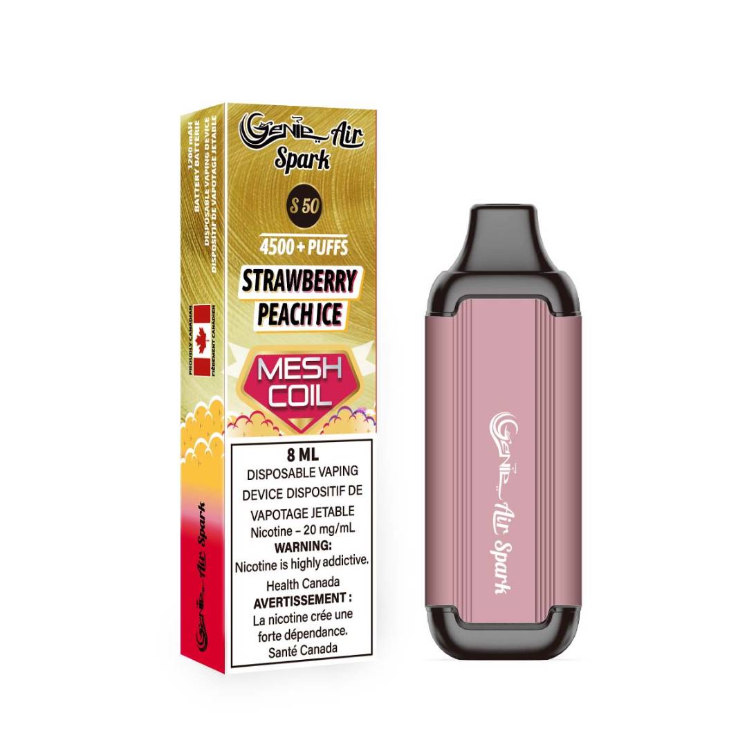 Genie spark 4500 strawberry peach ice synthetic 50