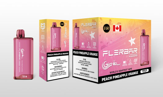 FLERBAR PEACH PINEAPPLE ORANGE BOX ( 10 IN A BOX )