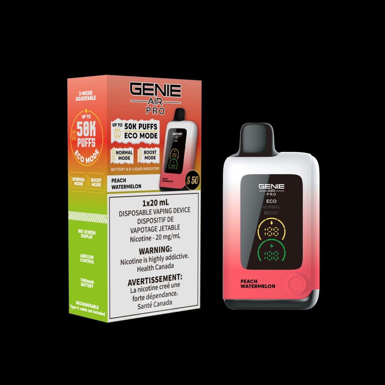 GENIE AIR PRO 50K BOX - PEACH WATERMELON (10 Pc/Box)