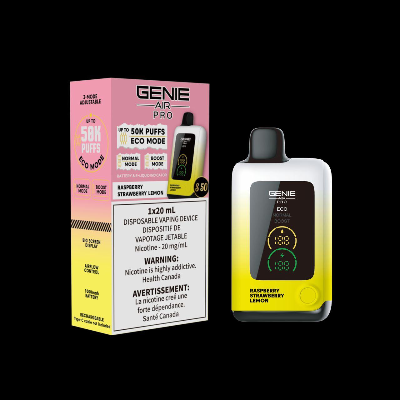 GENIE AIR PRO 50K BOX - RASPBERRY STRAWBERRY LEMON (10 Pc/Box)