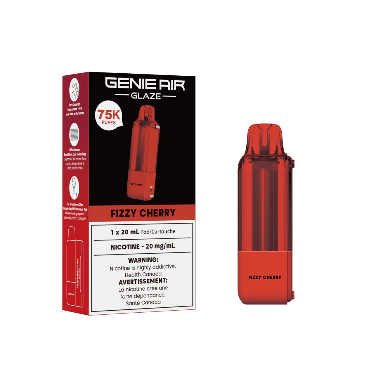 GENIE AIR GLAZE 75000 POD - FIZZY CHERRY