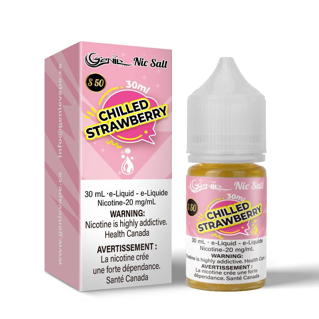 Genie e-juice liquid salt nic 20 mg chilled strawberry