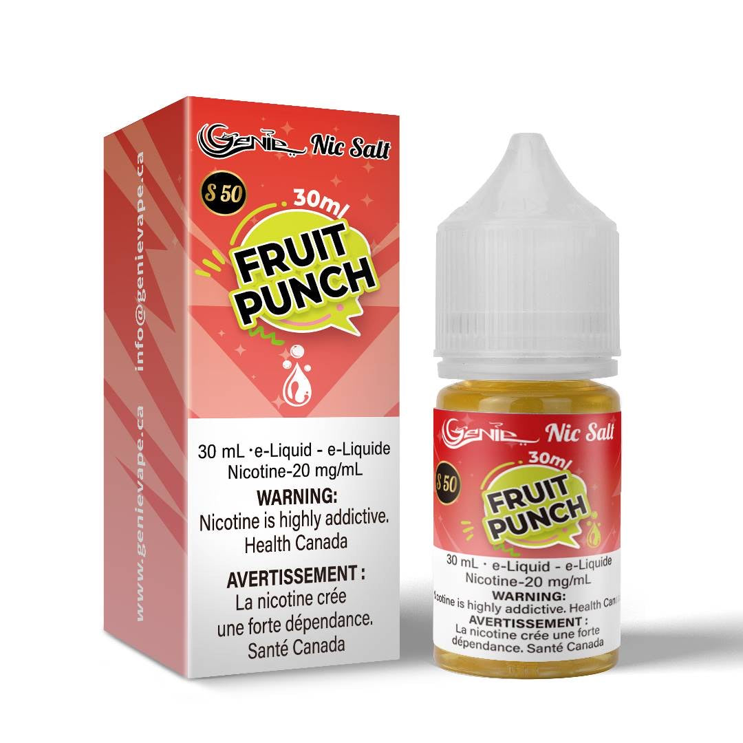 Genie e-juice liquid salt nic 20 mg fruit punch