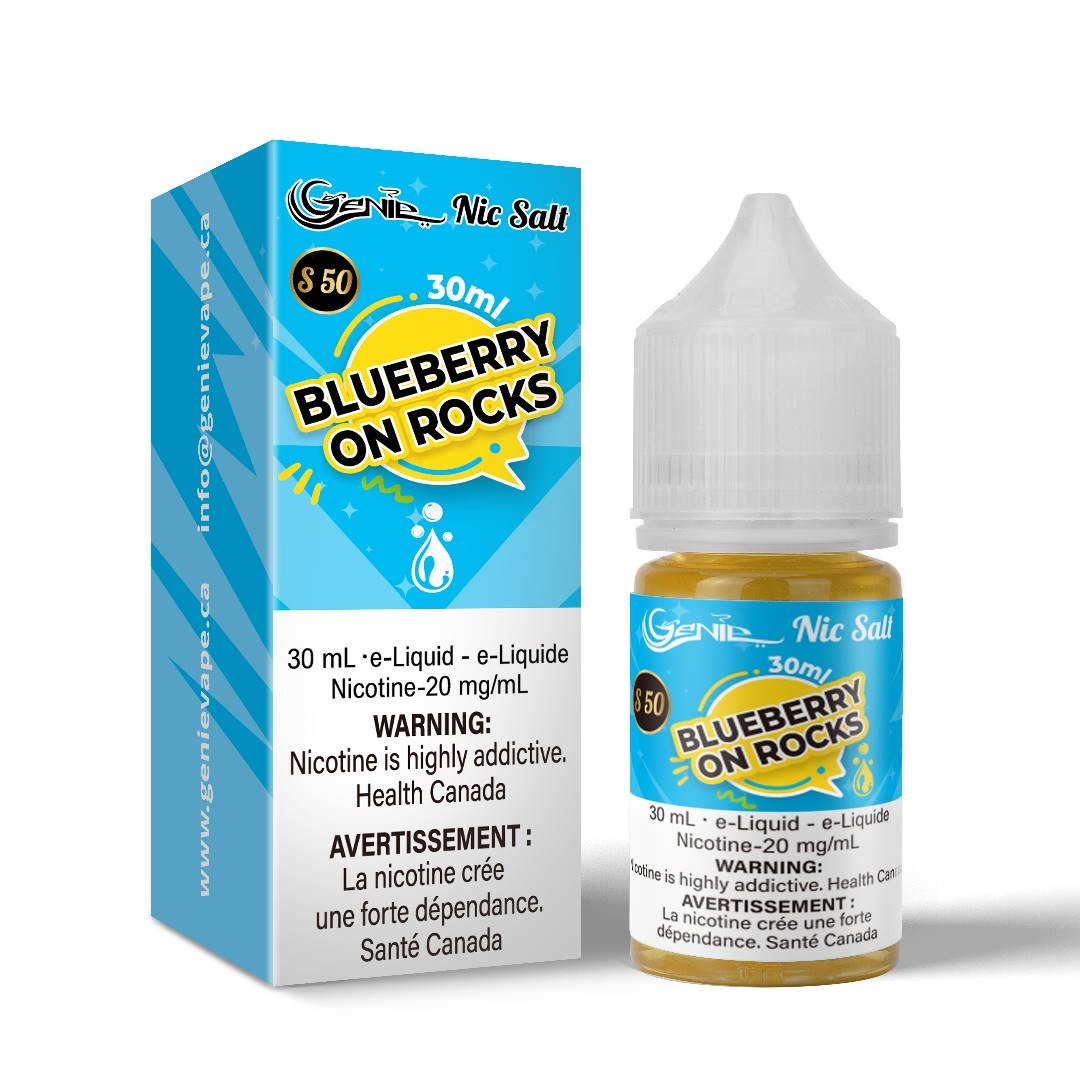 Genie e-juice liquid salt nic 20 mg blueberry on rocks