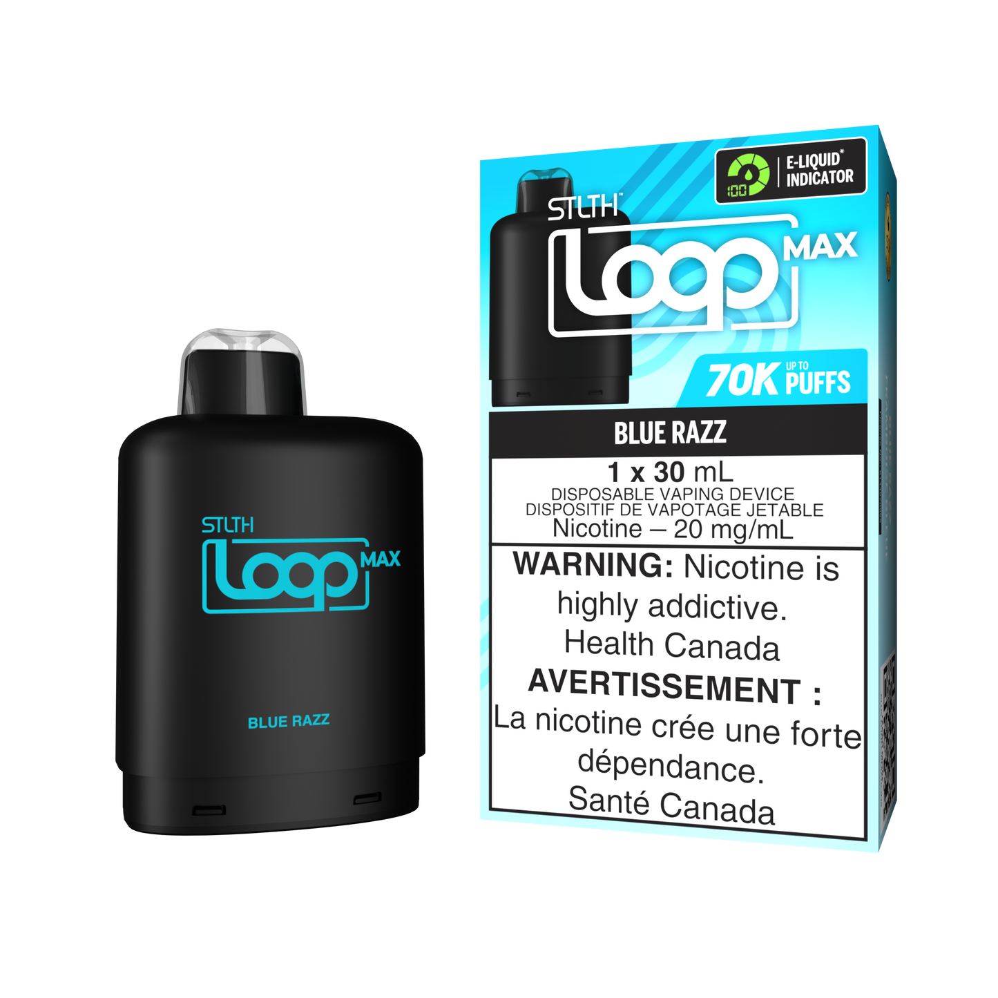 STLTH LOOP MAX 70K PODS - BLUE RAZZ (ON)