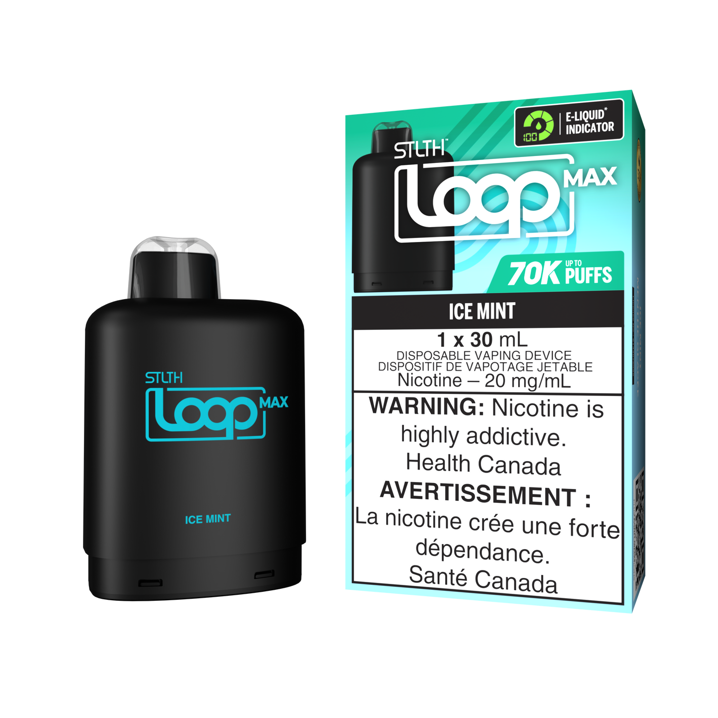 STLTH LOOP MAX 70K PODS - ICE MINT (ON)