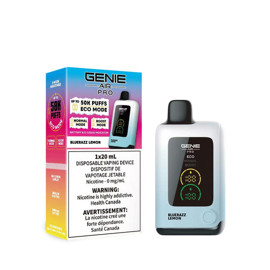 GENIE AIR PRO 50K ZERO NICOTINE BOX - BLUERAZZ LEMON (10 Pc/Box) [ON]