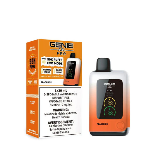 GENIE AIR PRO 50K ZERO NICOTINE - PEACH ICE [ON]