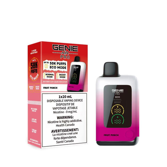 GENIE AIR PRO 50K ZERO NICOTINE BOX - FRUIT PUNCH (10 Pc/Box) [ON]