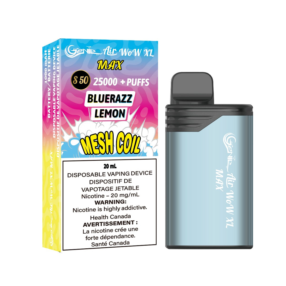 GENIE AIR WOW XL MAX - BLUERAZZ LEMON (25000)