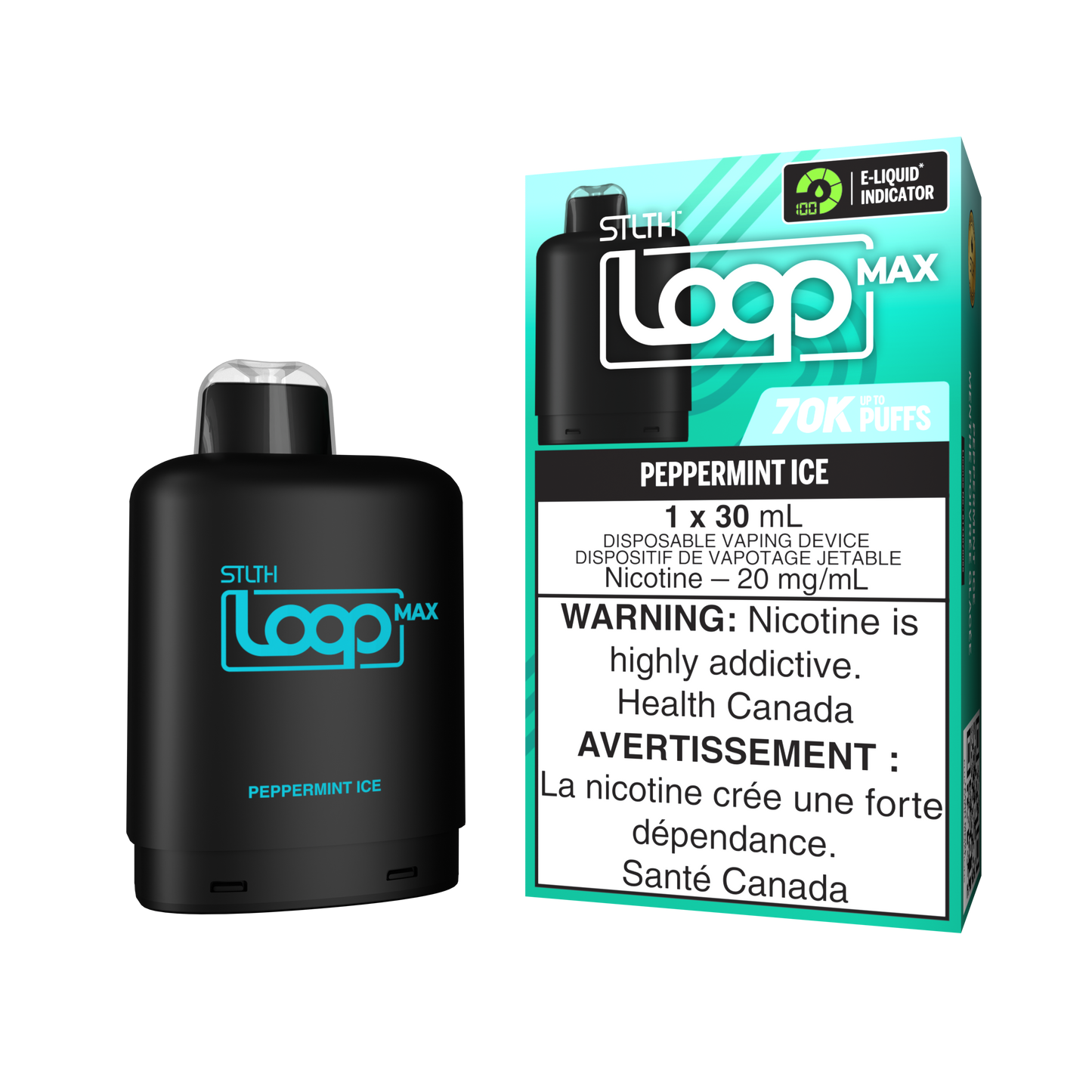 STLTH LOOP MAX 70K PODS - PEPPERMINT ICE (ON)