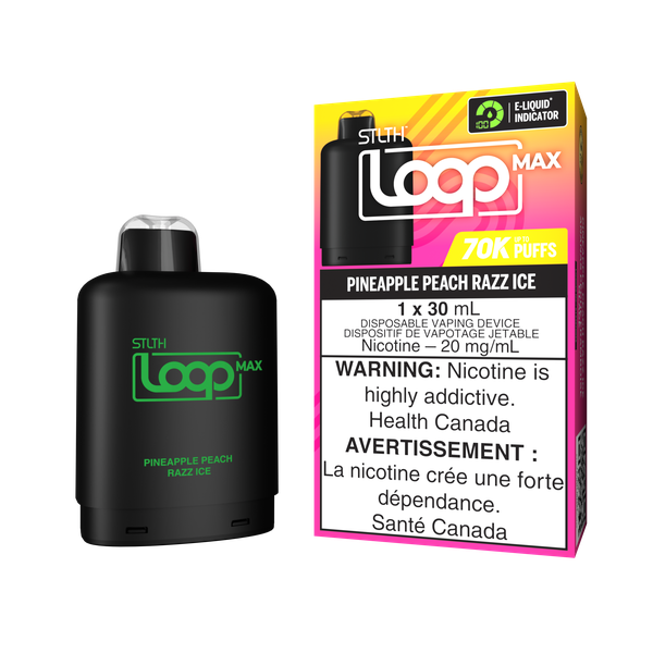 STLTH LOOP MAX 70K PODS - PINEAPPLE PEACH RAZZ ICE (ON)