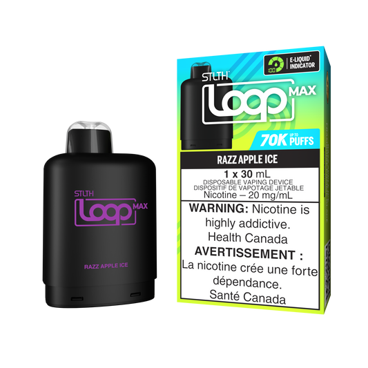 STLTH LOOP MAX 70K PODS - RAZZ APPLE ICE (ON)