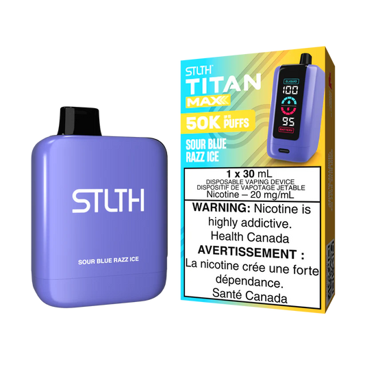 STLTH TITAN MAX 50000 - SOUR BLUE RAZZ ICE