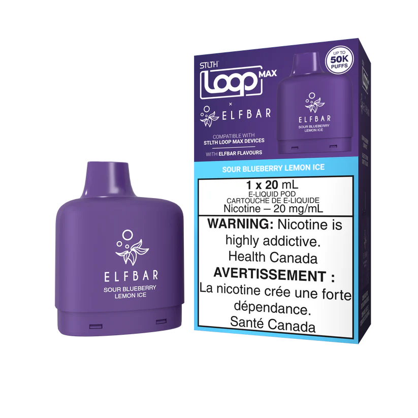 STLTH X ELFBAR LOOP MAX 70K PODS - SOUR BLUEBERRY LEMON ICE