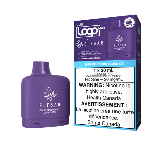 STLTH X ELFBAR LOOP MAX 70K PODS - SOUR BLUEBERRY LEMON ICE