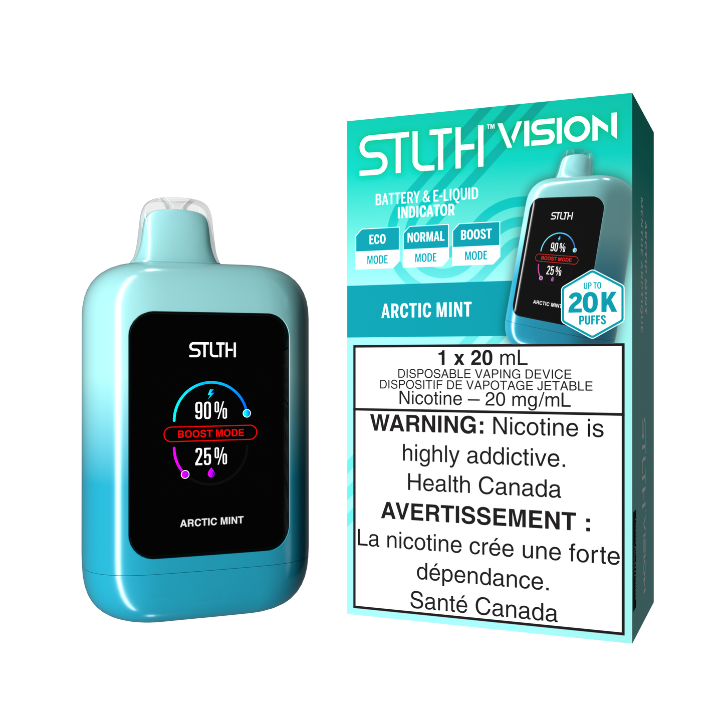 STLTH VISION BOX - ARCTIC MINT [4 Pc/BOX] [ON]