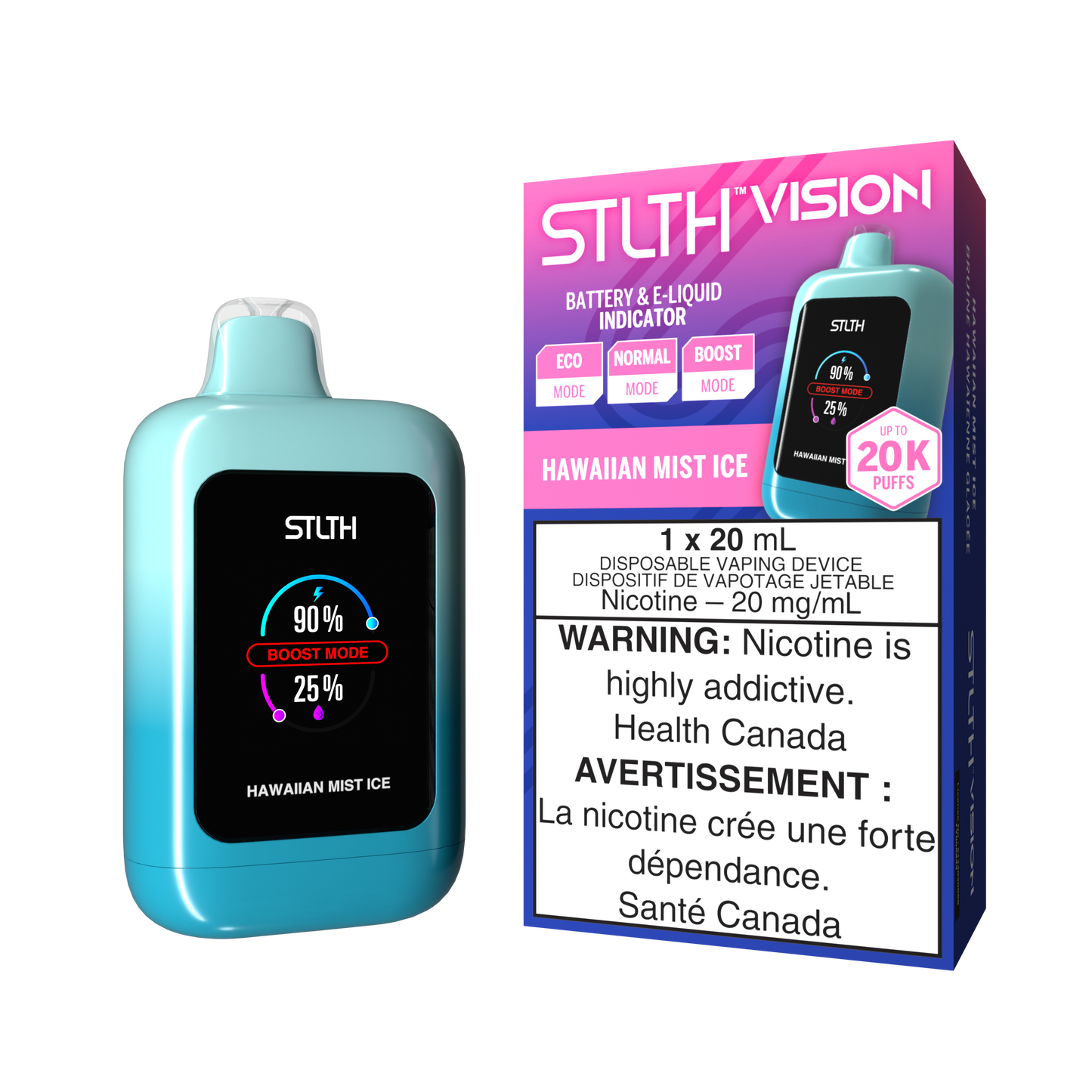 STLTH VISION BOX - HAWAIIAN MIST ICE [4 Pc/BOX] [ON]