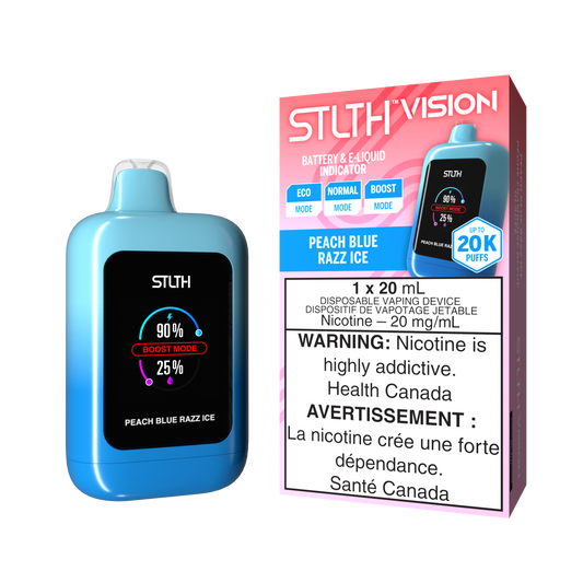 STLTH VISION BOX - PEACH BLUE RAZZ ICE [4 Pc/BOX] [ON]