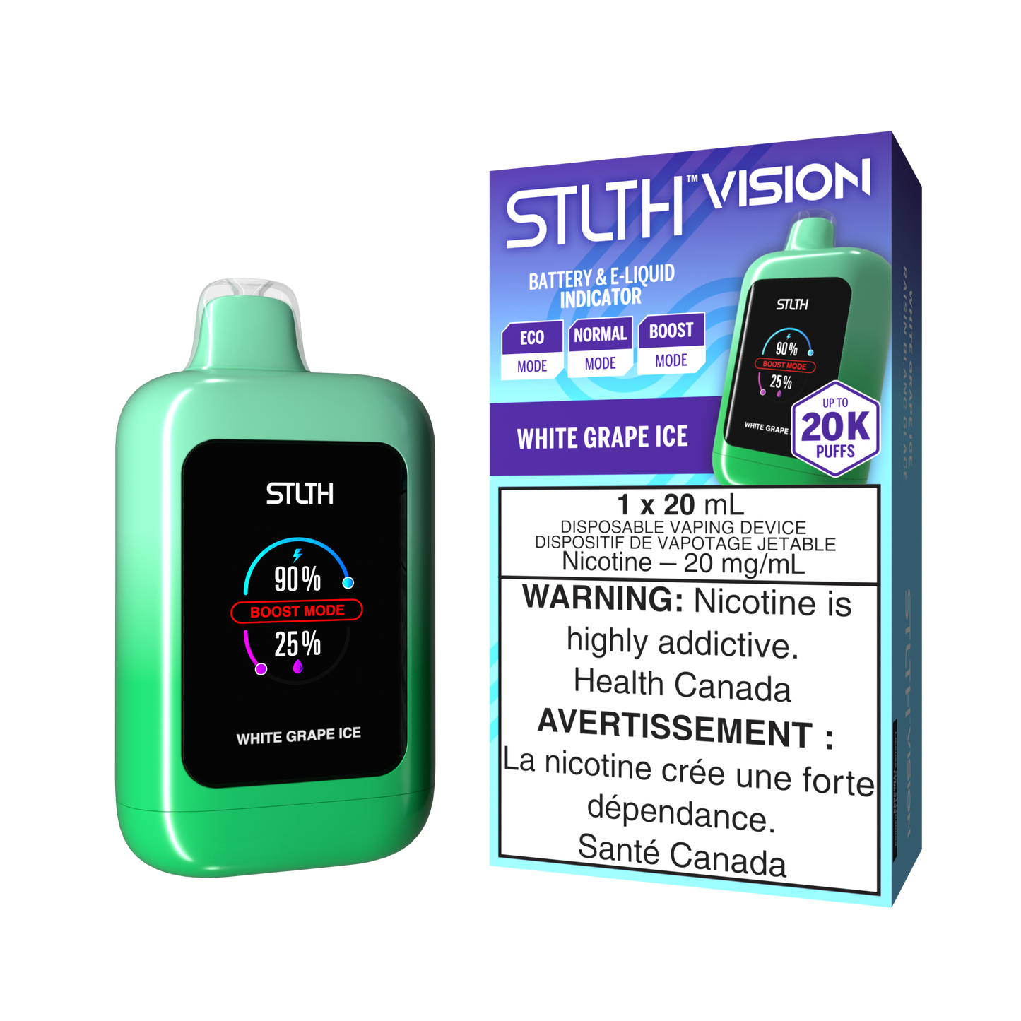 STLTH VISION BOX - WHITE GRAPE ICE [4 Pc/BOX] [ON]