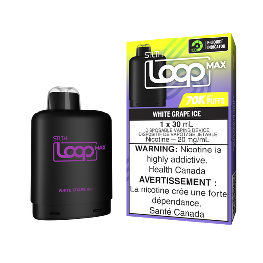 STLTH LOOP MAX 70K PODS - WHITE GRAPE ICE (ON)