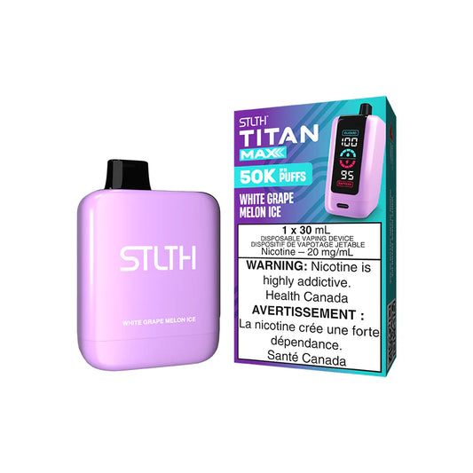 STLTH TITAN MAX 50000 - WHITE GRAPE MELON ICE [ON]