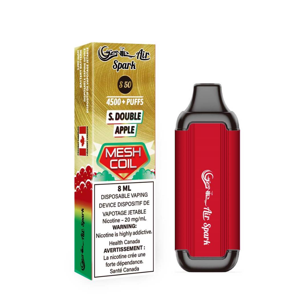 Genie spark 4500 sour double apple synthetic 50